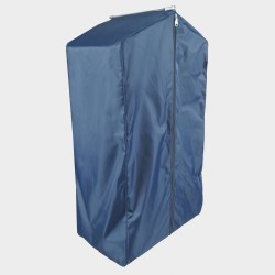 Blue garment bag central opening